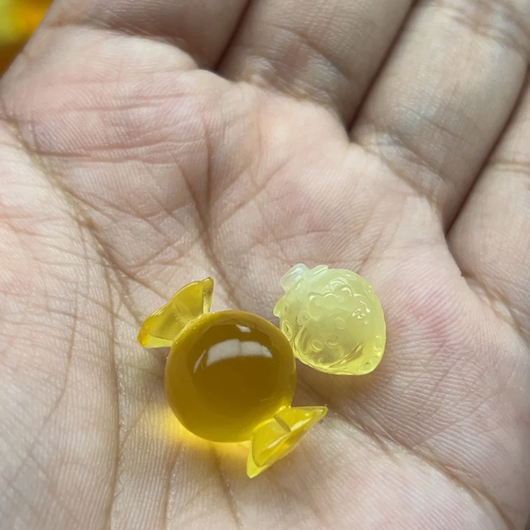 糖***子琥珀未镶嵌珠宝奇石配饰打孔不退换