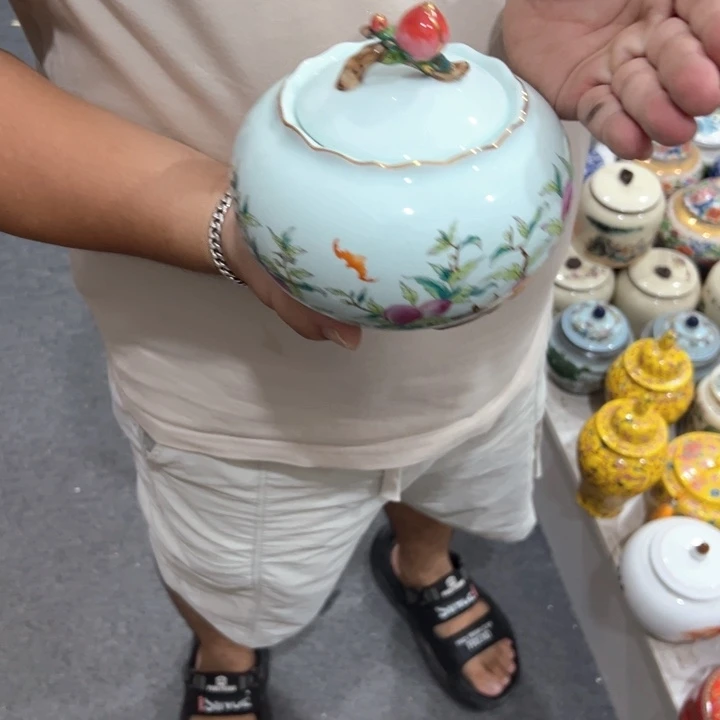 瑕疵福利品陶瓷茶叶罐介意勿拍