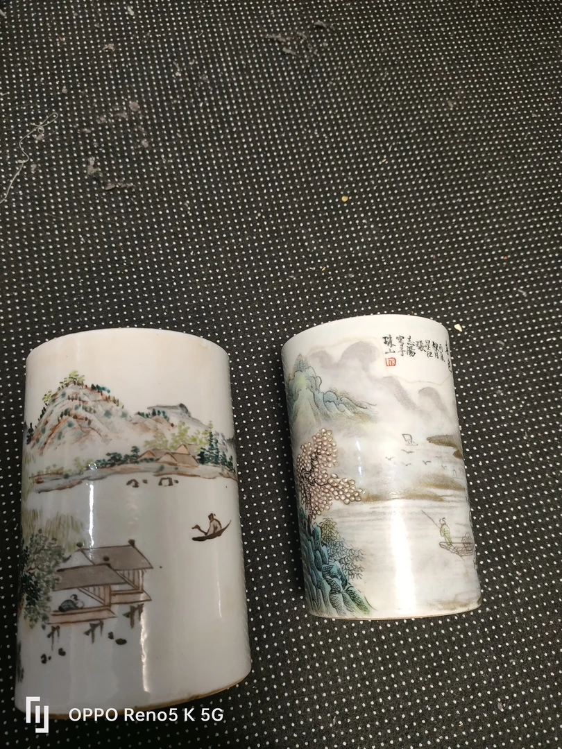 名家笔筒两个完整无缺