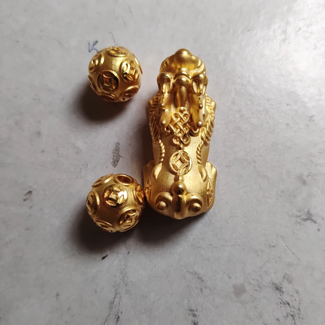 金元宝足金999貔貅珠子首饰