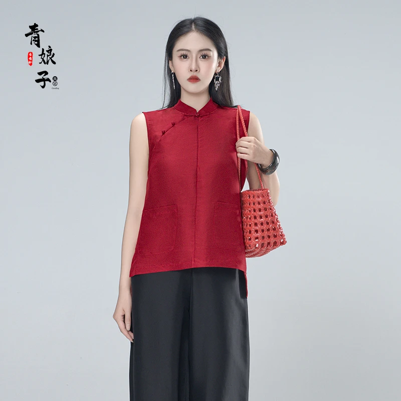 双宫丝（素涵）国风新中式夏季休闲百搭上衣61074