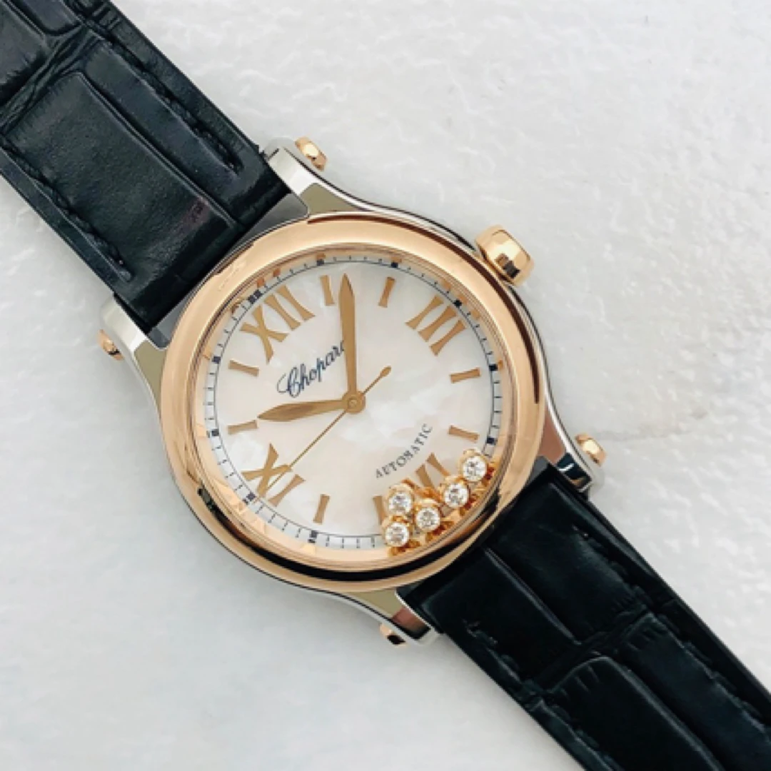 95新 Chopard/萧邦 萧邦快乐钻五钻30表径278573-6018间金