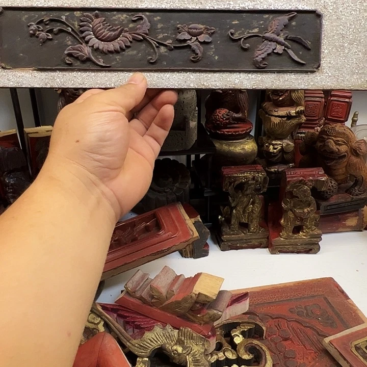 木（非红木类）歌**唱木雕花蝶一片