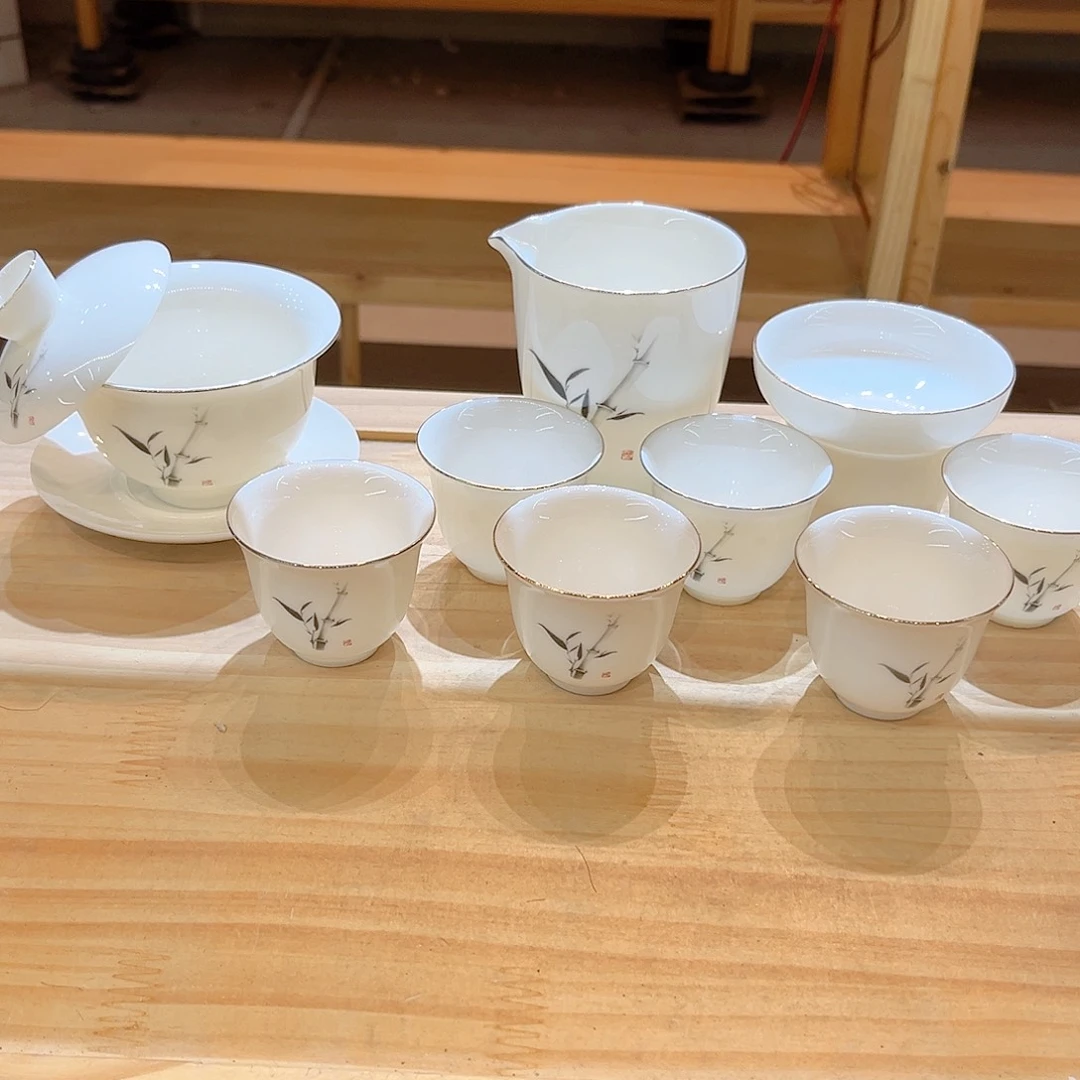 【御瓷斋】羊脂玉瓷茶具套装