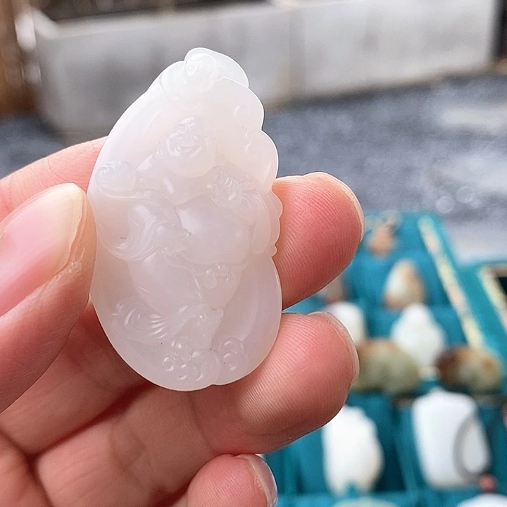 和田玉吊坠(赠链)未镶嵌恩***恩和田玉弥勒佛