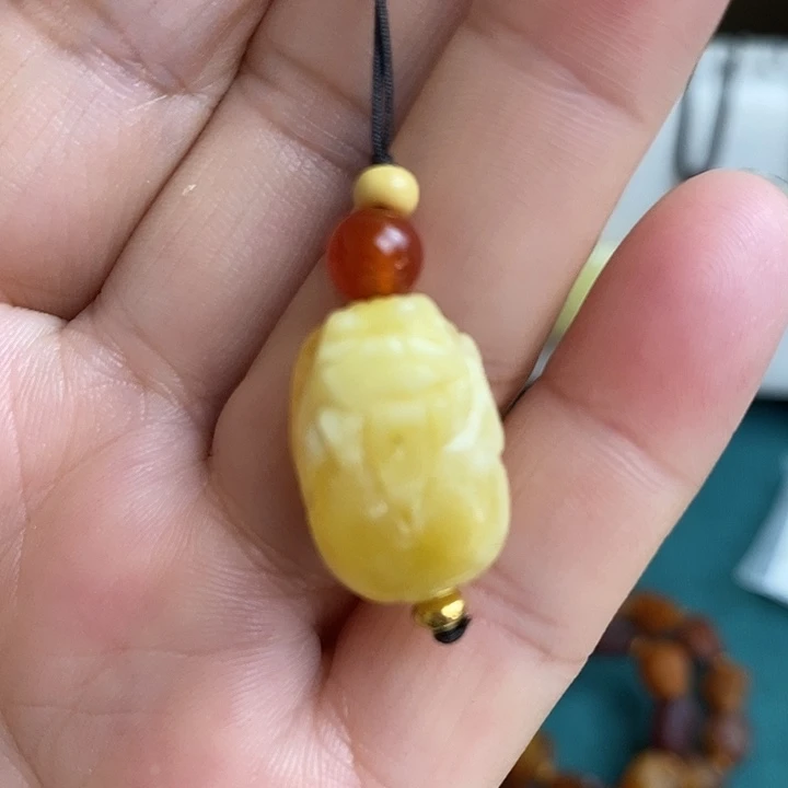 琥珀颈饰未镶嵌手机挂