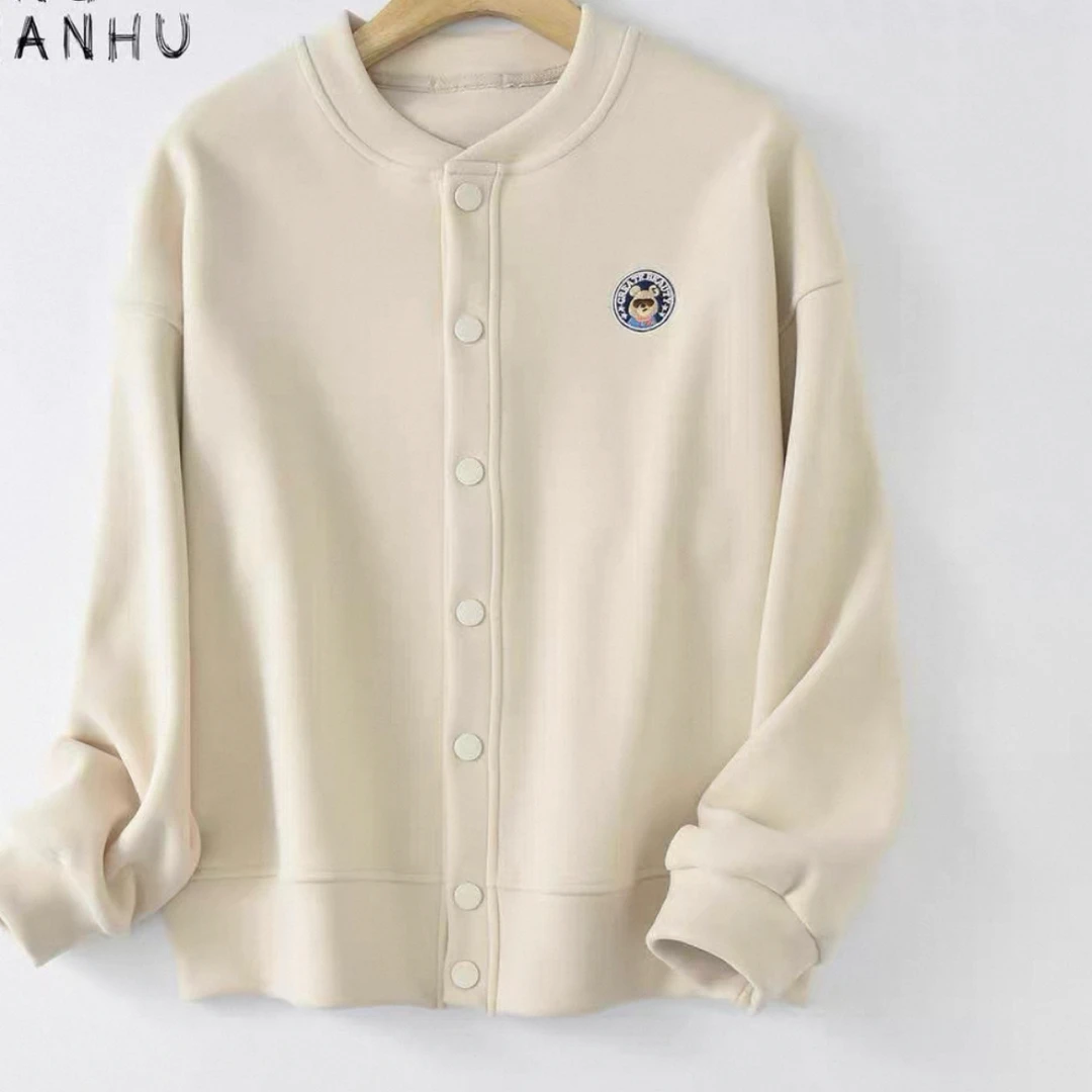 B333轻薄保暖纳米绒蚕丝蛋白学院风秋冬季棒球服外套女士加绒加厚