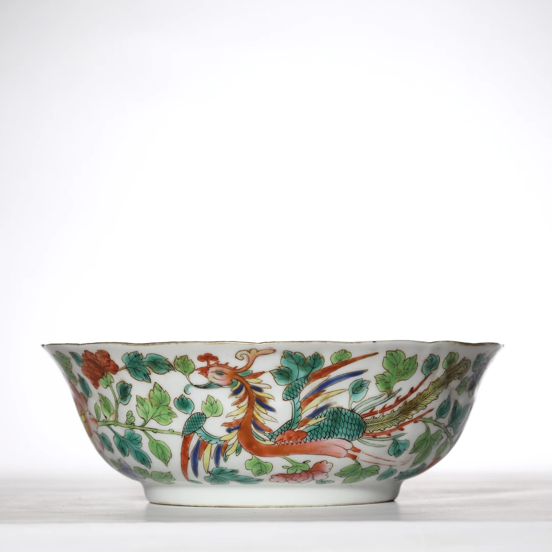 【预展专用】2536清道光·粉彩花卉纹碗【古董拍卖】