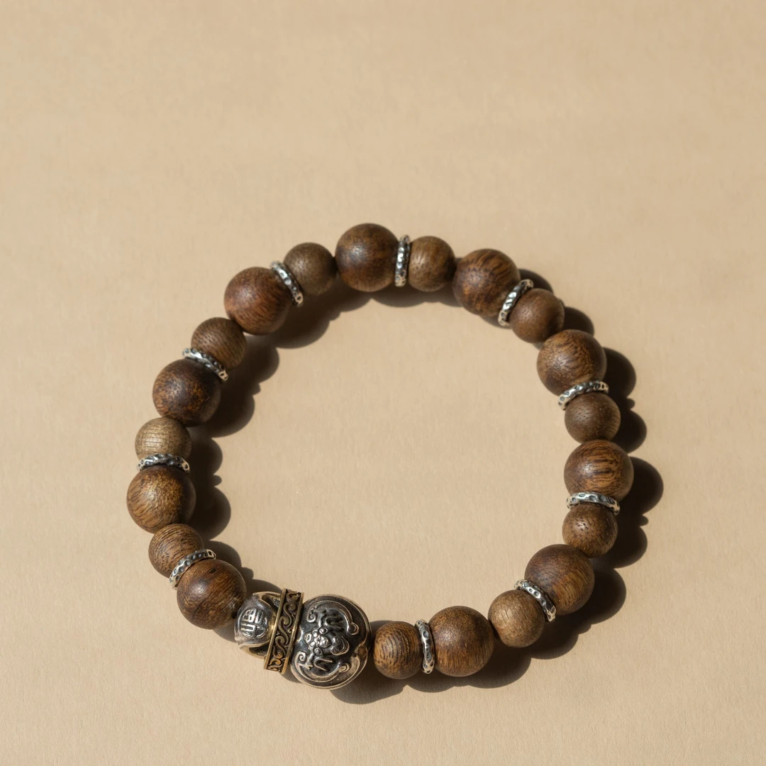 沉香[帝师专属]‘福禄’圆珠手串8mm+10mm-DS0012-多样性发货