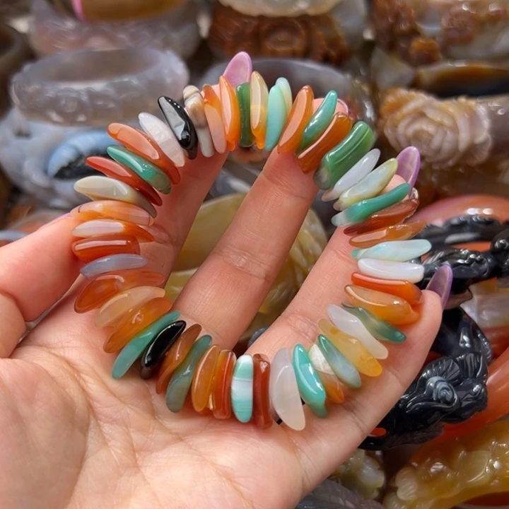 玛瑙/玉髓未镶嵌手链瑕疵