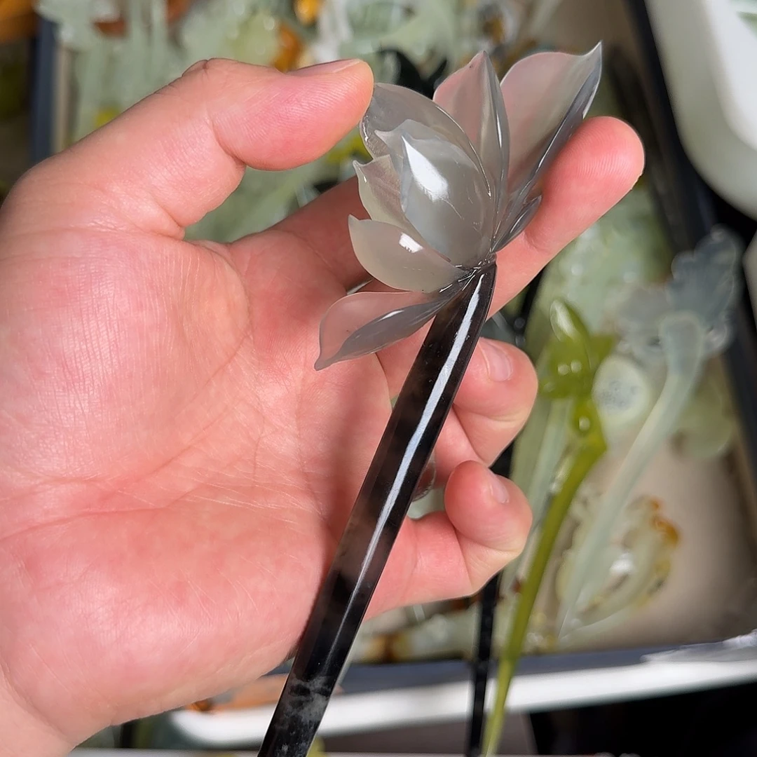 蛇纹石玉未镶嵌发饰