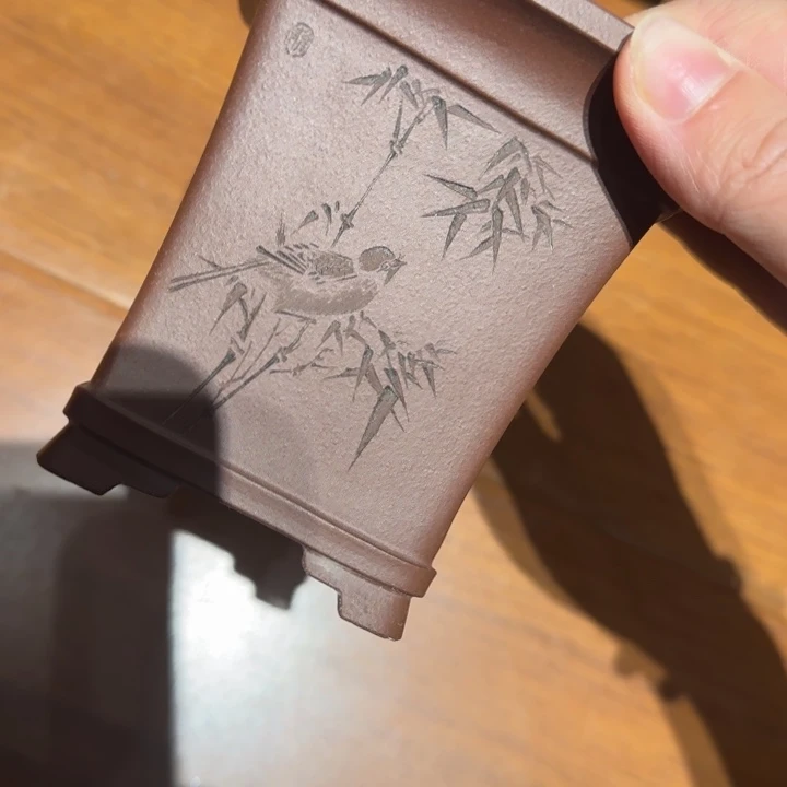 紫砂花盆高*生半手工制作