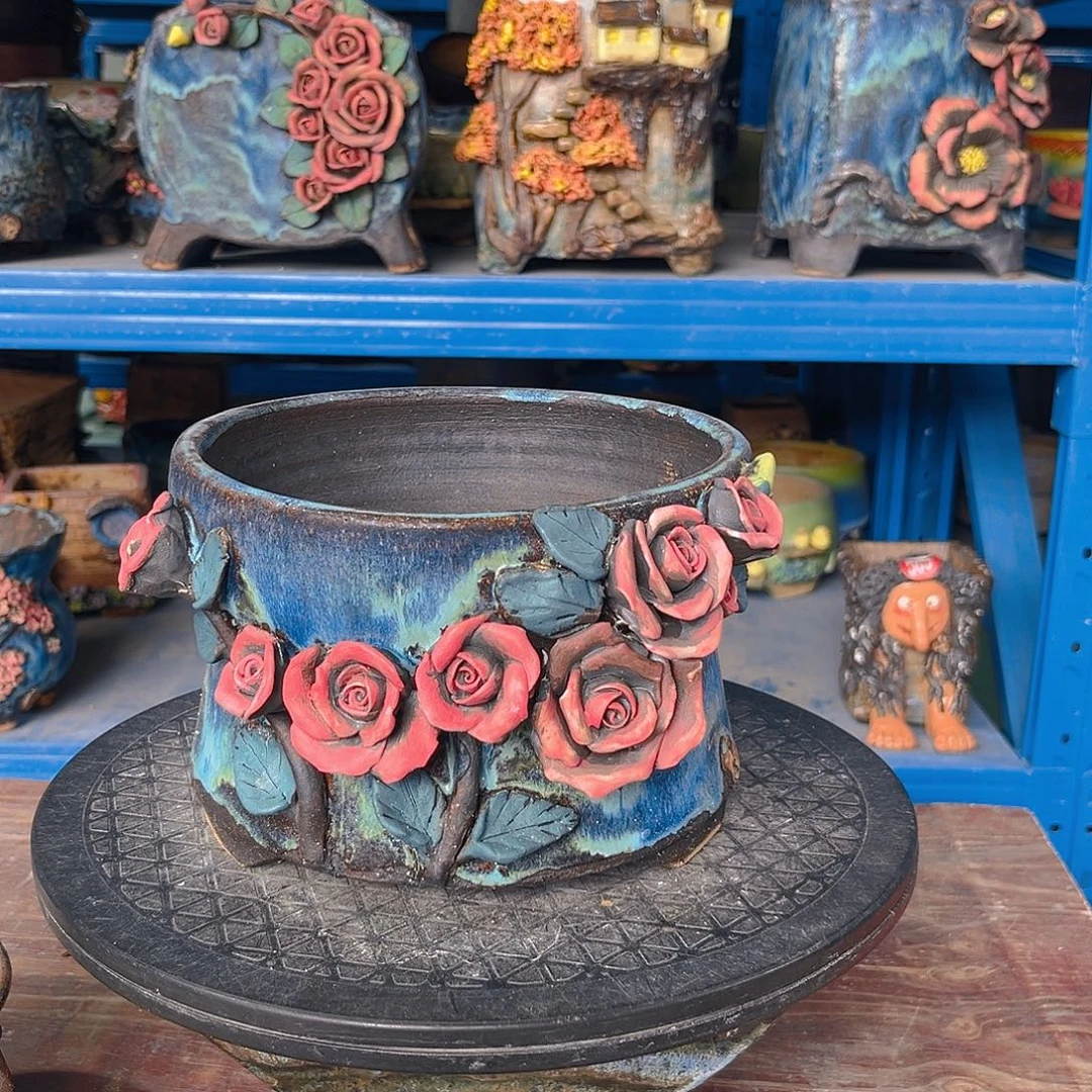 微瑕2 号手工花盆陶然花器