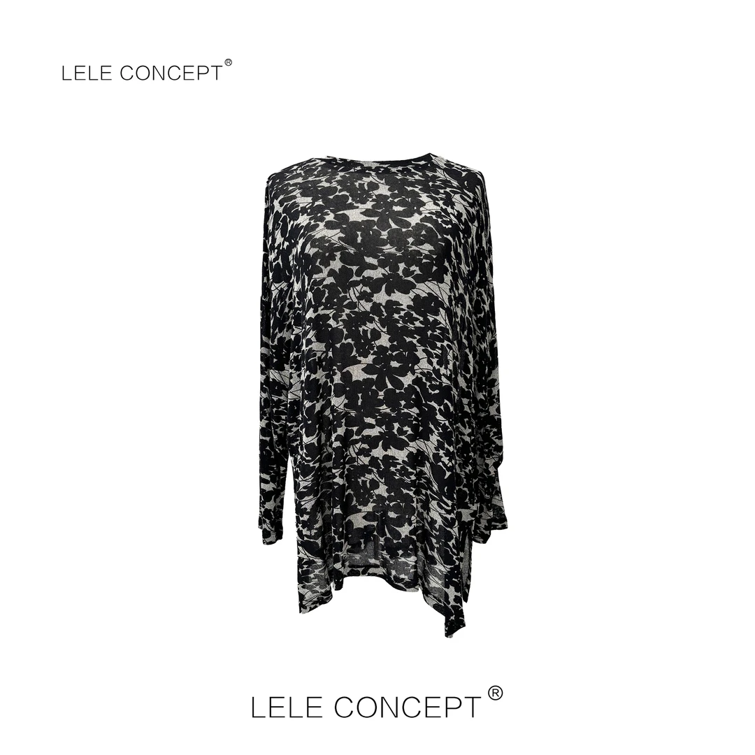 LELE CONCEPT丨优雅气质轻奢款碎花打底上衣S0730