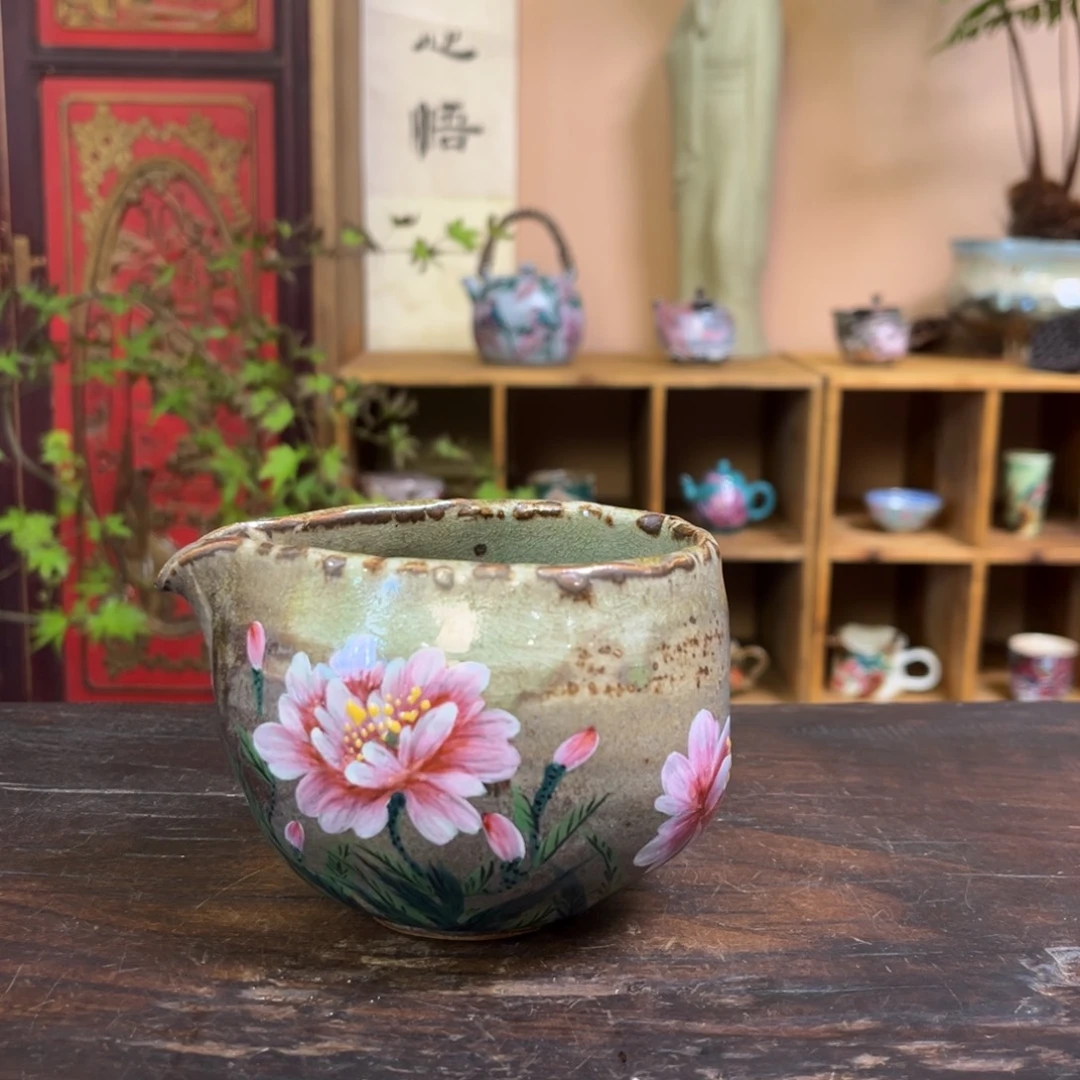 柴烧手工手绘陶瓷
