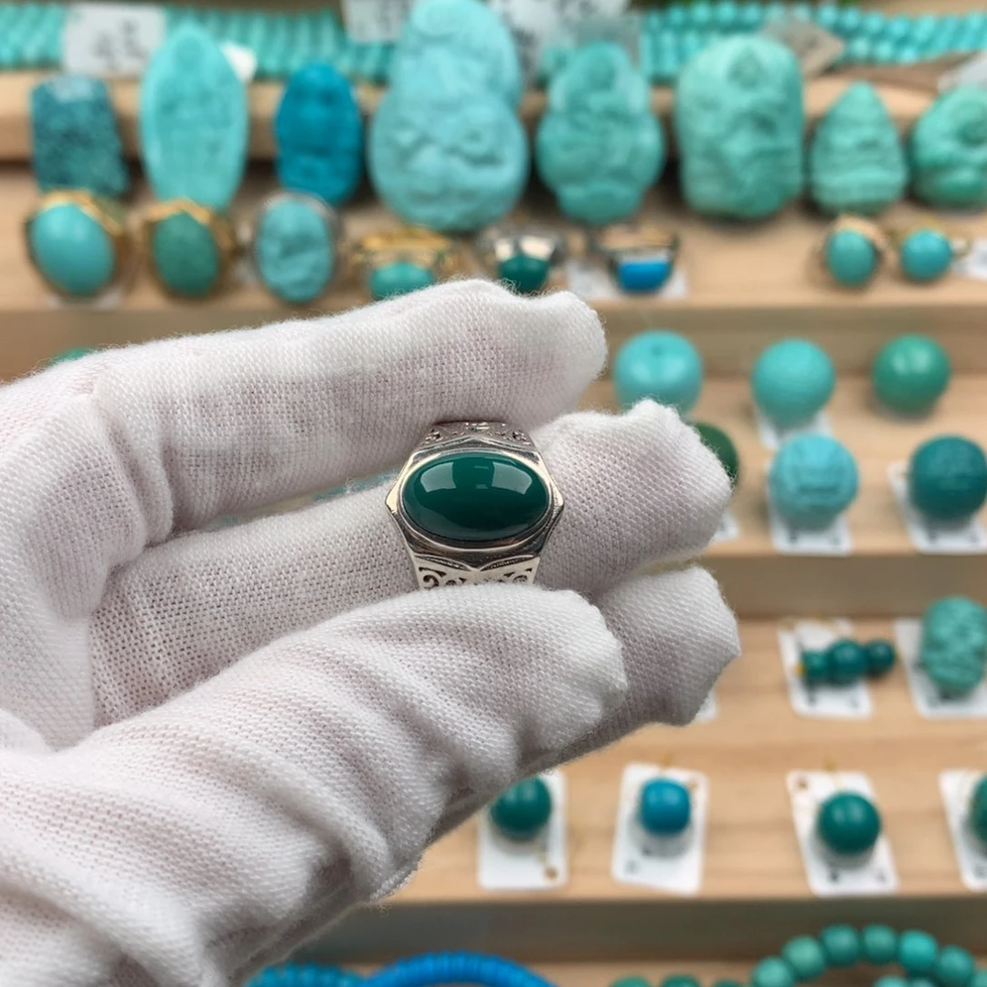 绿松石配饰银S925镶嵌