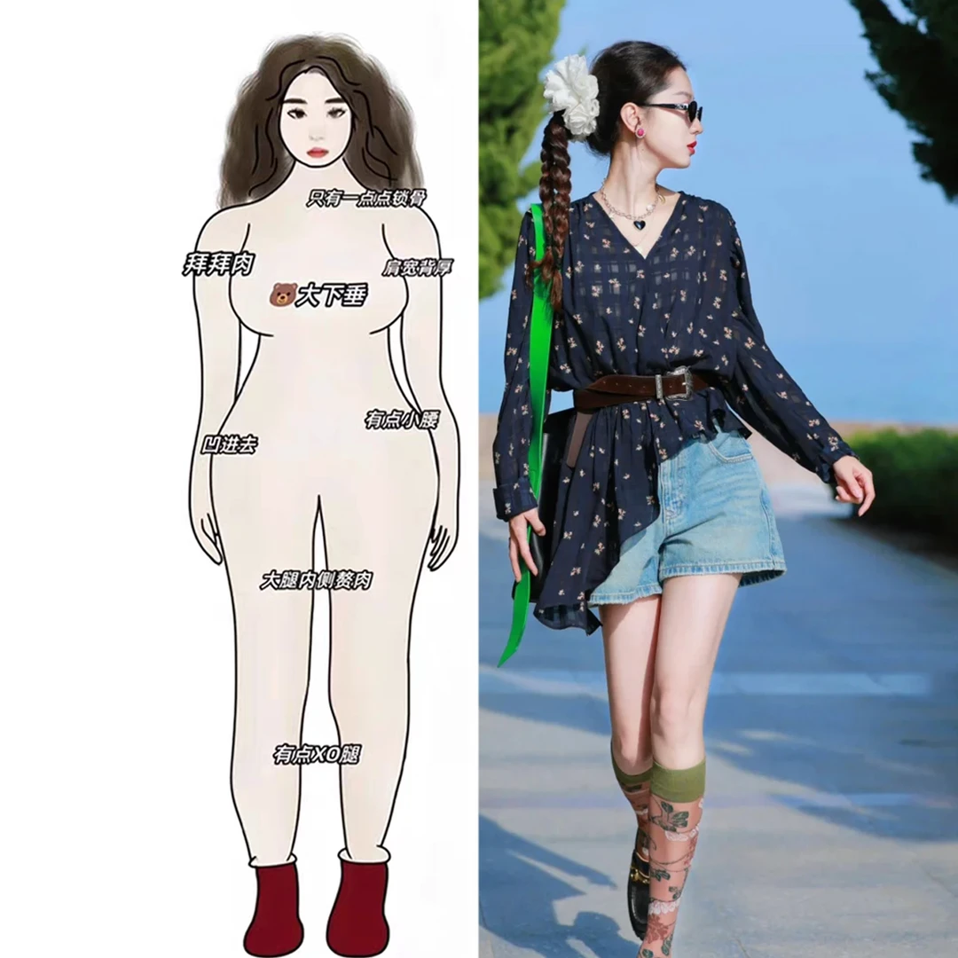 夏日新款法式复古高级感套装女修身显瘦碎花衬衫搭配高腰牛仔短裤