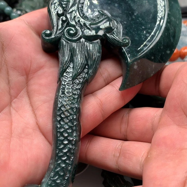 翡翠颈饰未镶嵌保真天然A货翡翠