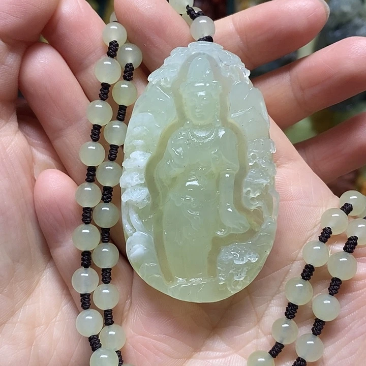 岫玉未镶嵌吊坠(赠链)