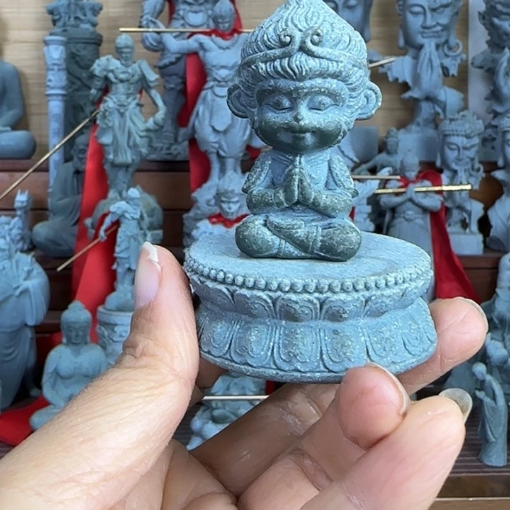 石材小悟空莲花底座