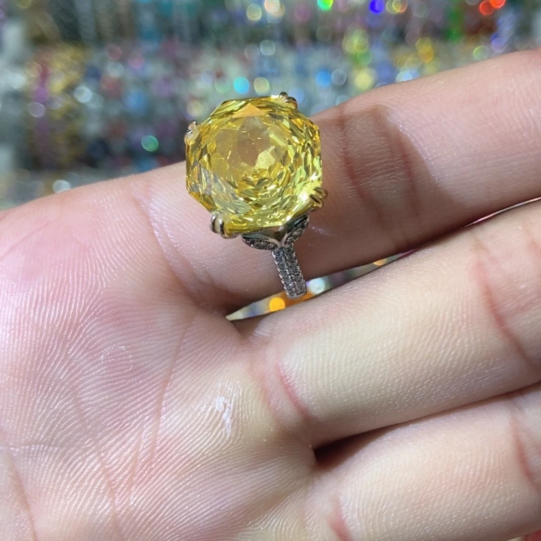 6锆石（处理）戒指
