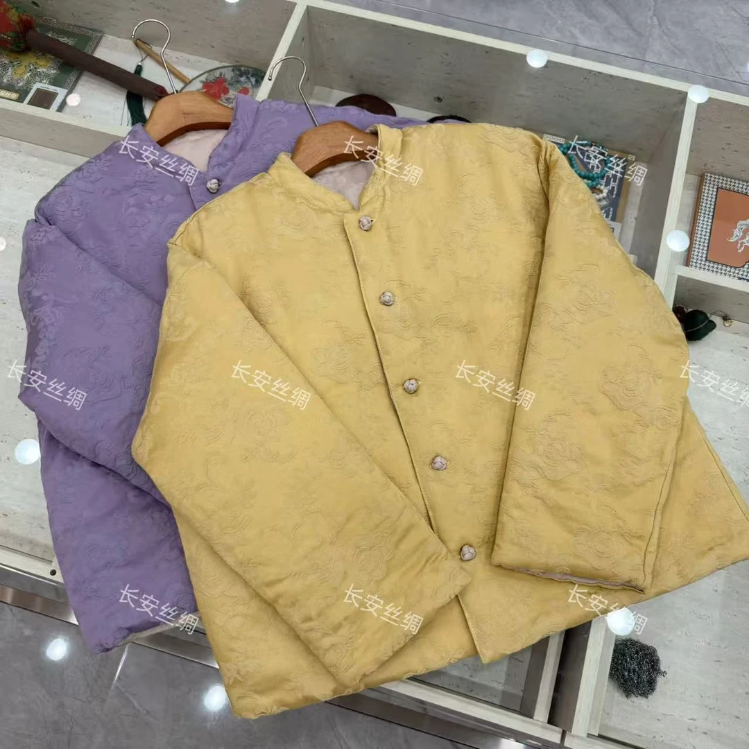 【长安】双面双穿 新中式国风提花加厚宽松棉服外套