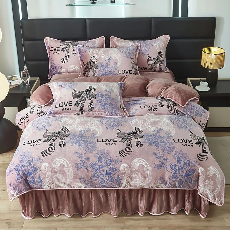 爱慕牛奶绒四件套