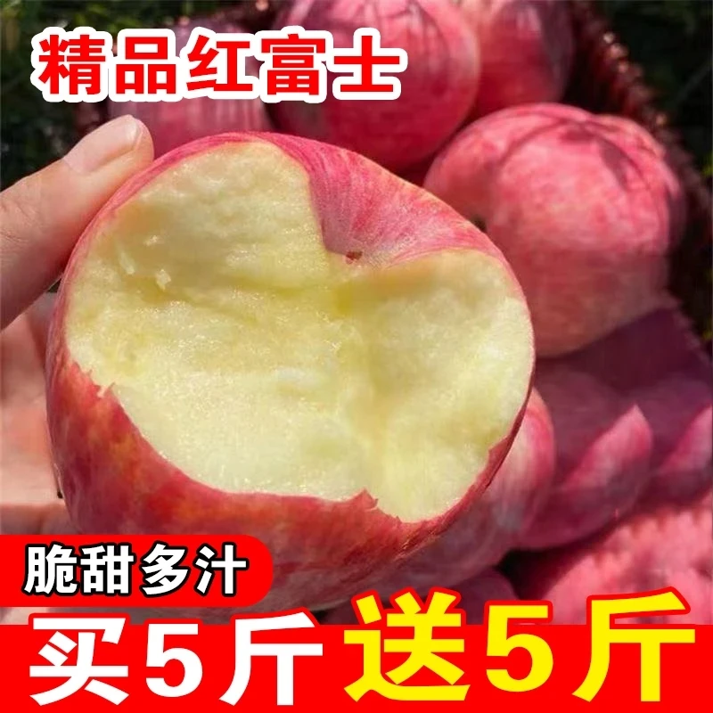  山东红富士苹果新鲜当季整箱带箱10斤脆甜爽口产地直发直发
