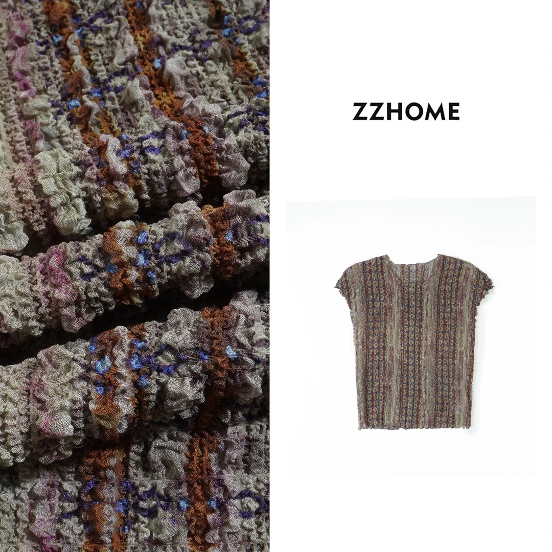 ZOZO HOME| 多元时髦绗线褶皱肌理碎花夏季短袖T飞袖上衣q173380p