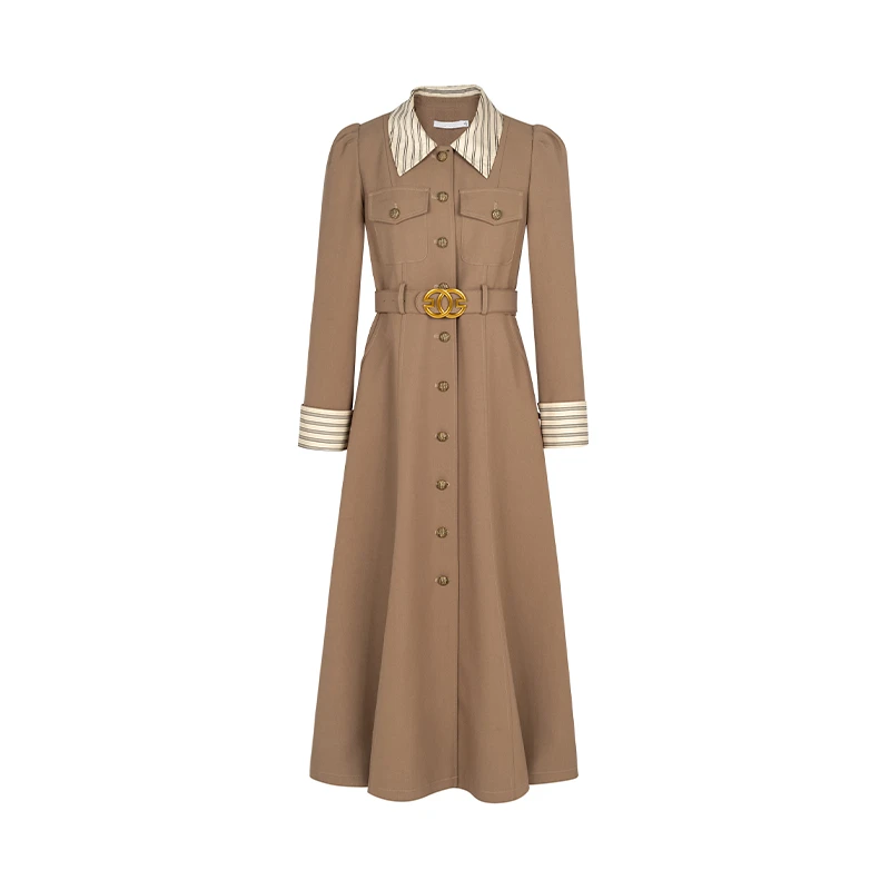 【直播专享】商场同款秋季新品复古假两件连衣裙N198A43513