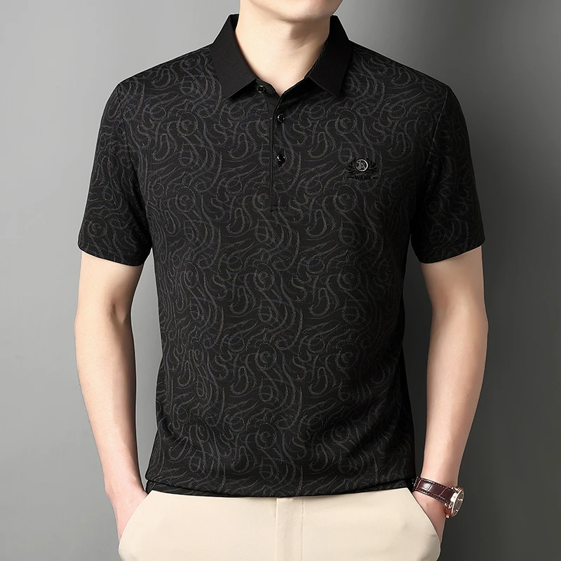 培蒙t恤男装男款新款polo男士冰丝高档商务冰丝短袖男上衣夏季