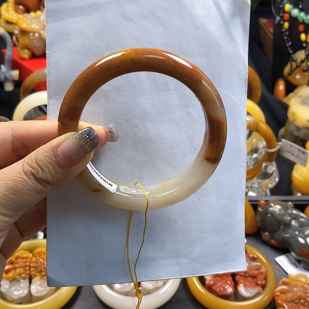 石英质玉（黄龙玉）未镶嵌手镯H