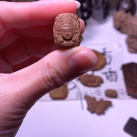 檀香木吊坠檀香满工观姐姐大桶珠