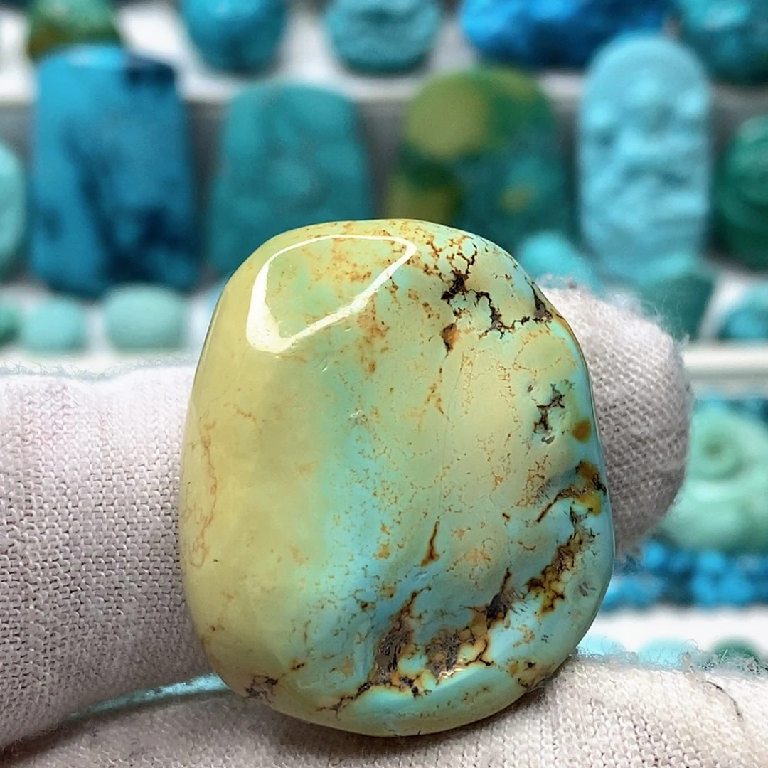 绿松石未镶嵌天然原矿 地大质检