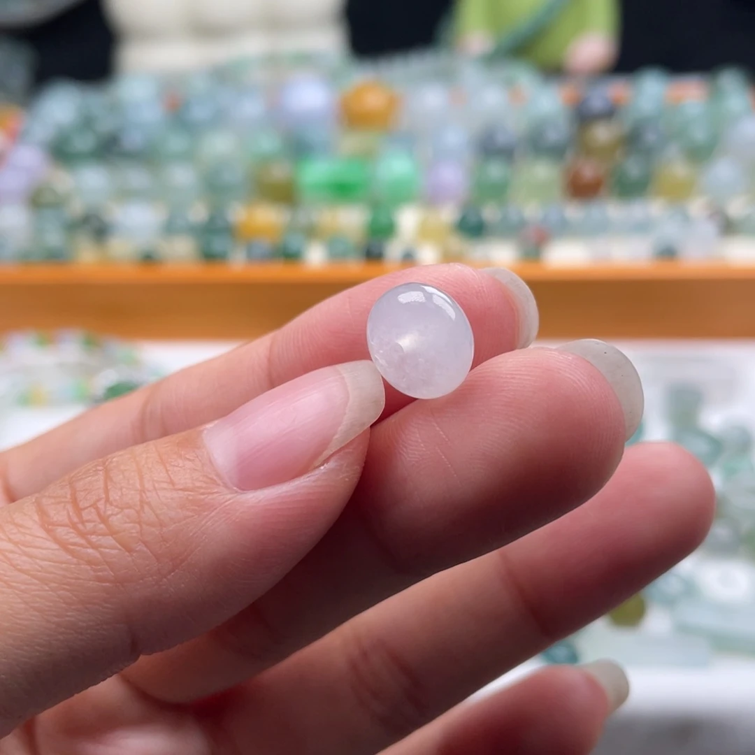 翡翠散珠天然缅甸翡翠a货9.9×6