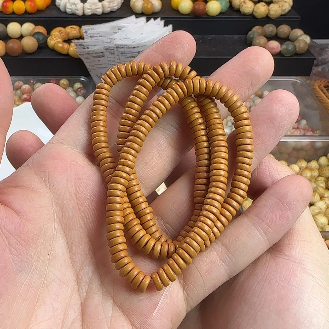 吊坠菩提根/象牙果卡6橄榄隔片一条