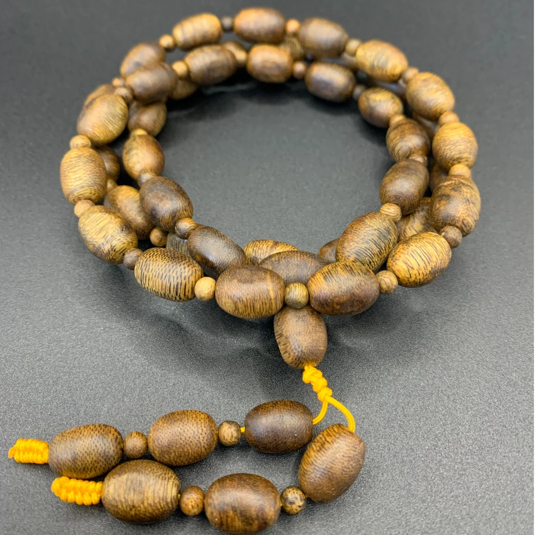 【乌身圆叶】沉香长珠多圈留疤老料随形海南莺歌绿奇楠多样性发其一