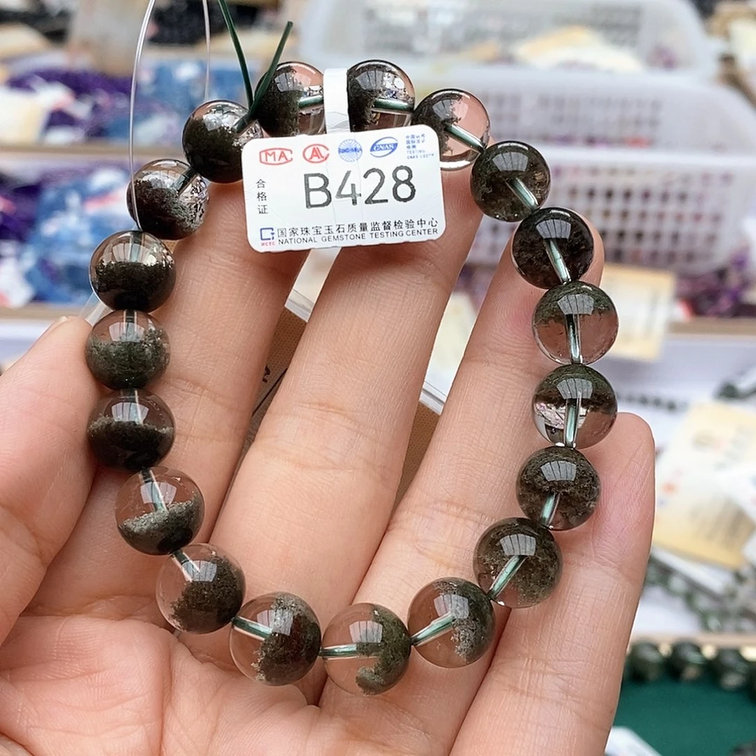 水晶手链未镶嵌B428绿幽灵