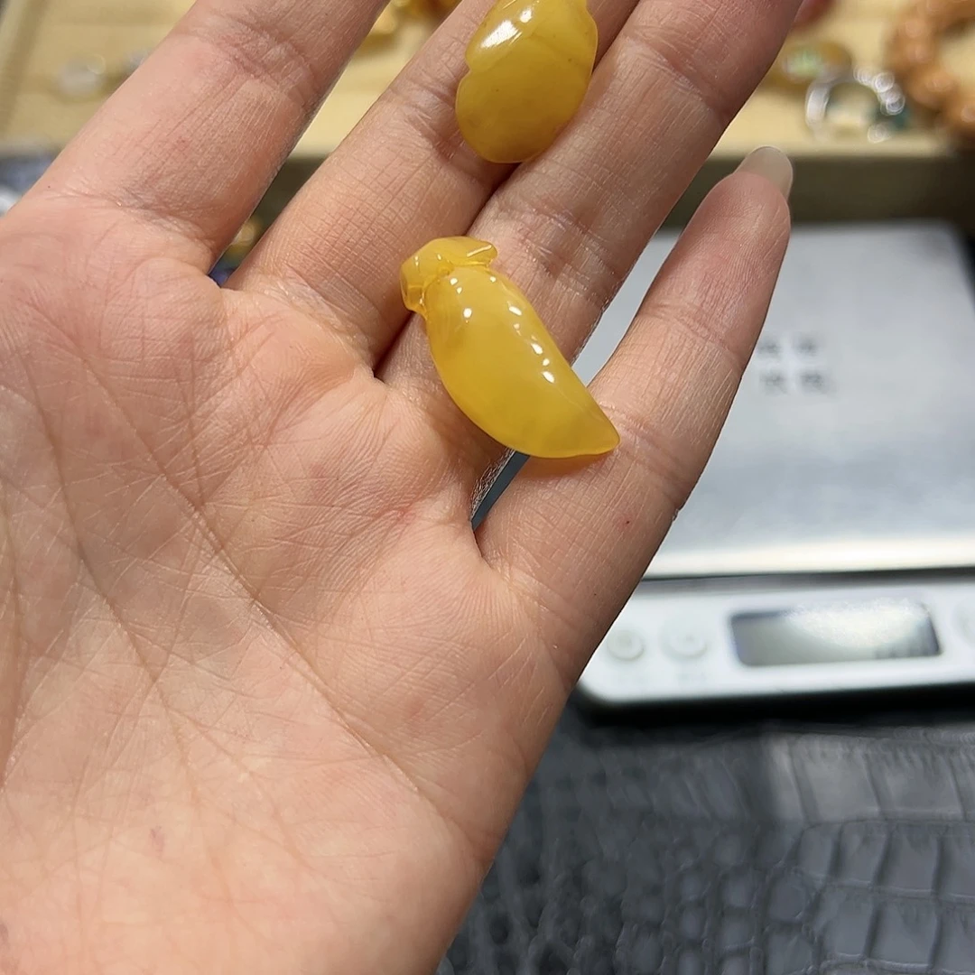 烟晶手链银S925镶嵌蜜蜡U999