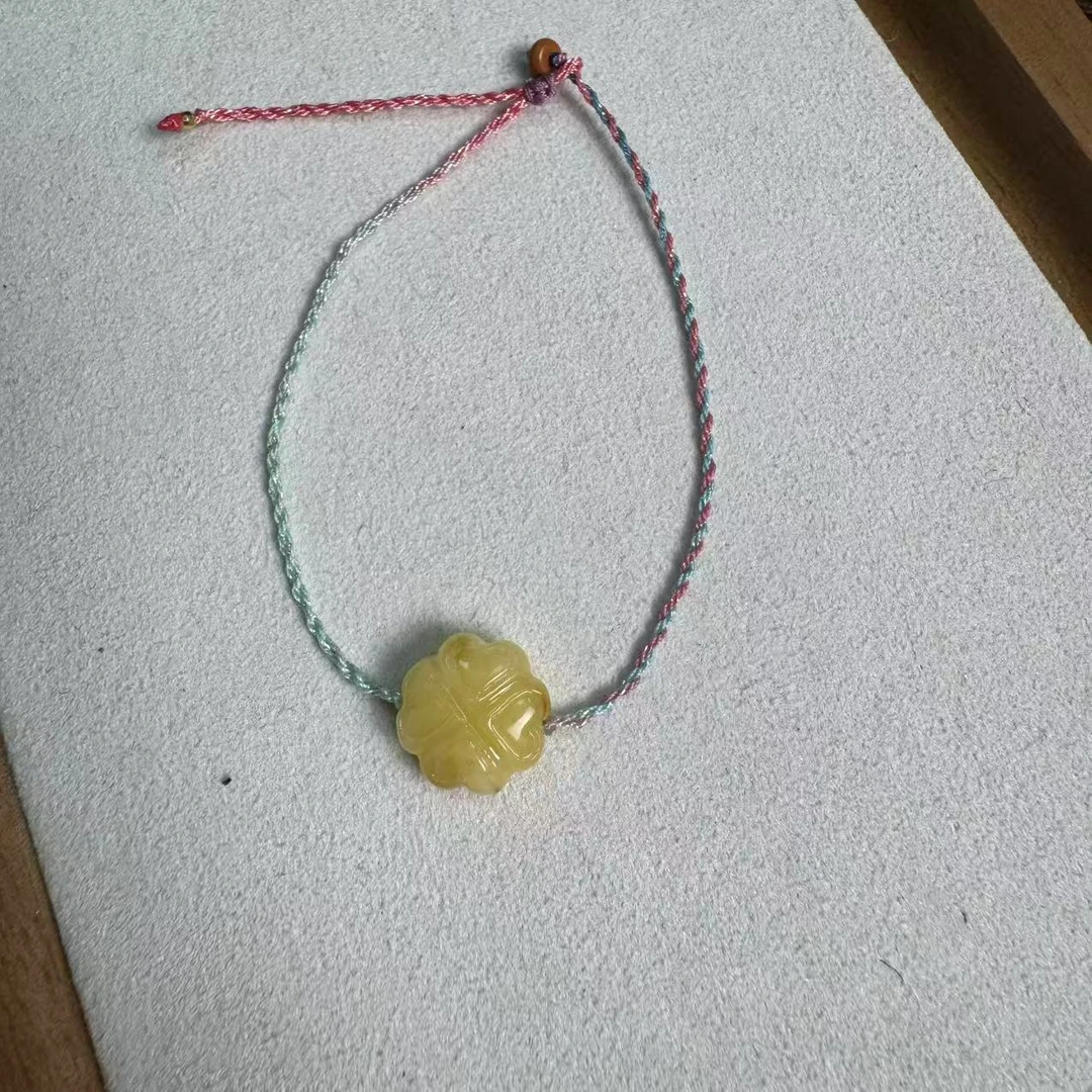 蜜蜡花花手绳约卡13mm