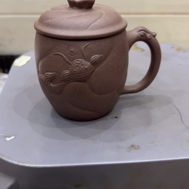 紫砂茶壶紫泥半手350