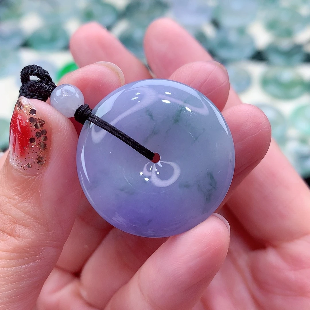 翡翠未镶嵌颈饰编号35-尺寸28/5.5