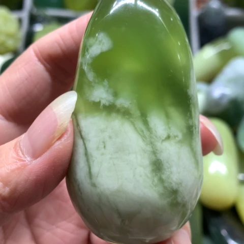 蛇纹石玉未镶嵌手把件