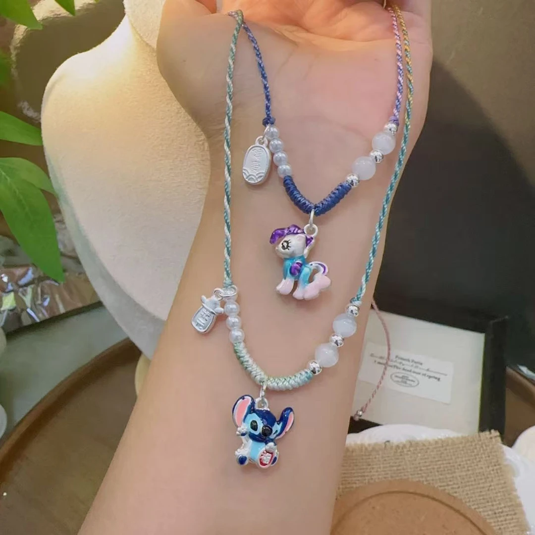 吊坠足银珐琅 足银999小马宝莉史迪仔珐琅彩送女朋友闺蜜精品款