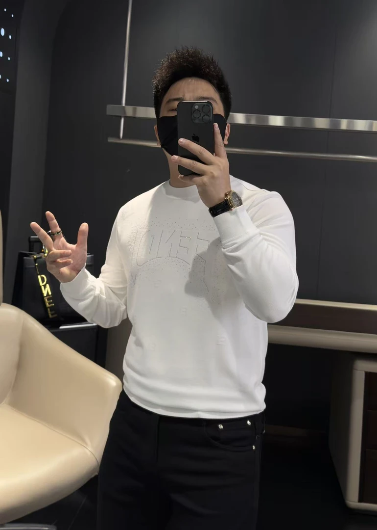 【马哥严选】高档圆领针织衫男修身青年休闲2025秋冬长袖毛衣打底衫