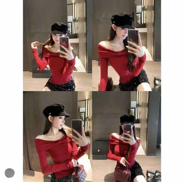 2025新款秋冬设计感气质修身显瘦通勤法式蕾丝拼接假两件上衣