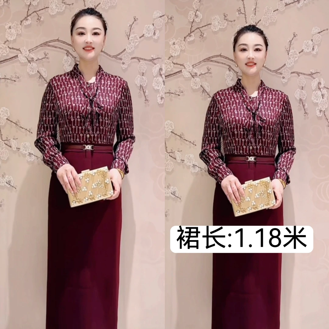 印花飘带高端礼服120187