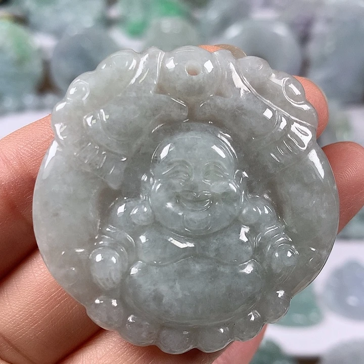 颈饰未镶嵌翡翠笑笑福利
