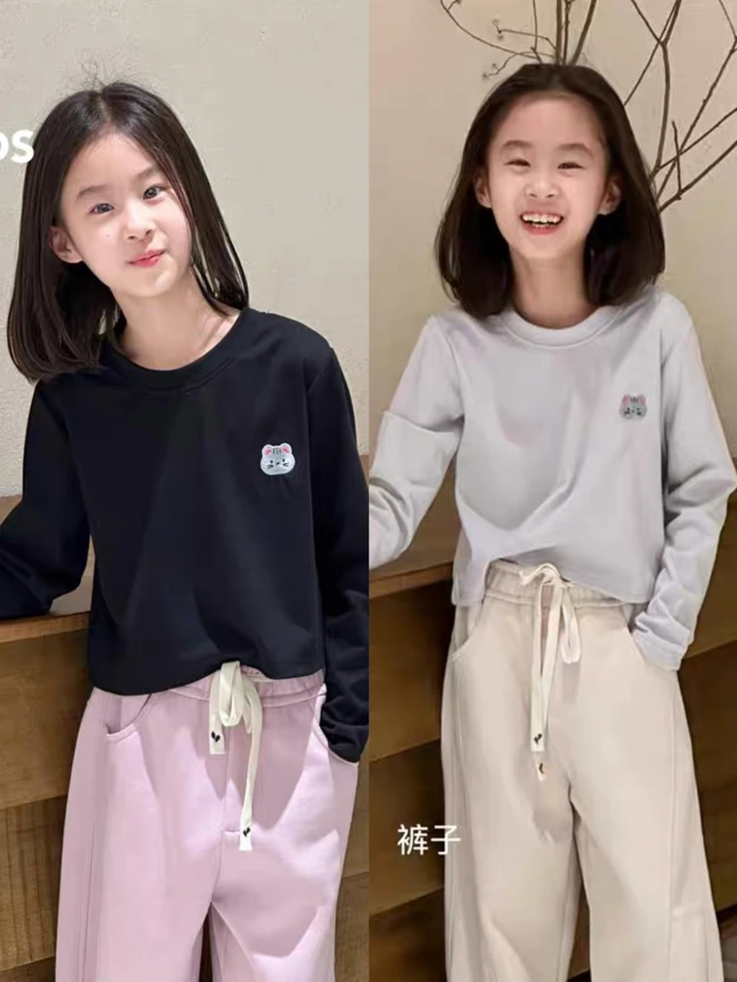 JASPER现货女童长袖短款T恤（特价不退换）