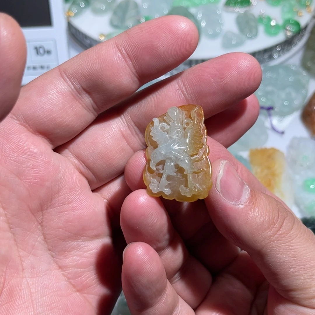 翡翠未镶嵌颈饰天然
